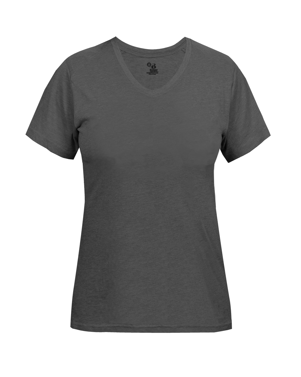 LADIES TRI-BLEND V-NECK TEE front