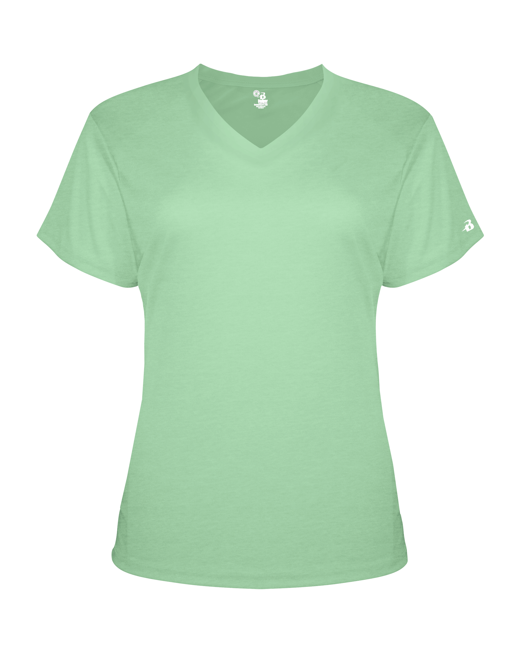 LADIES TRI-BLEND V-NECK TEE front