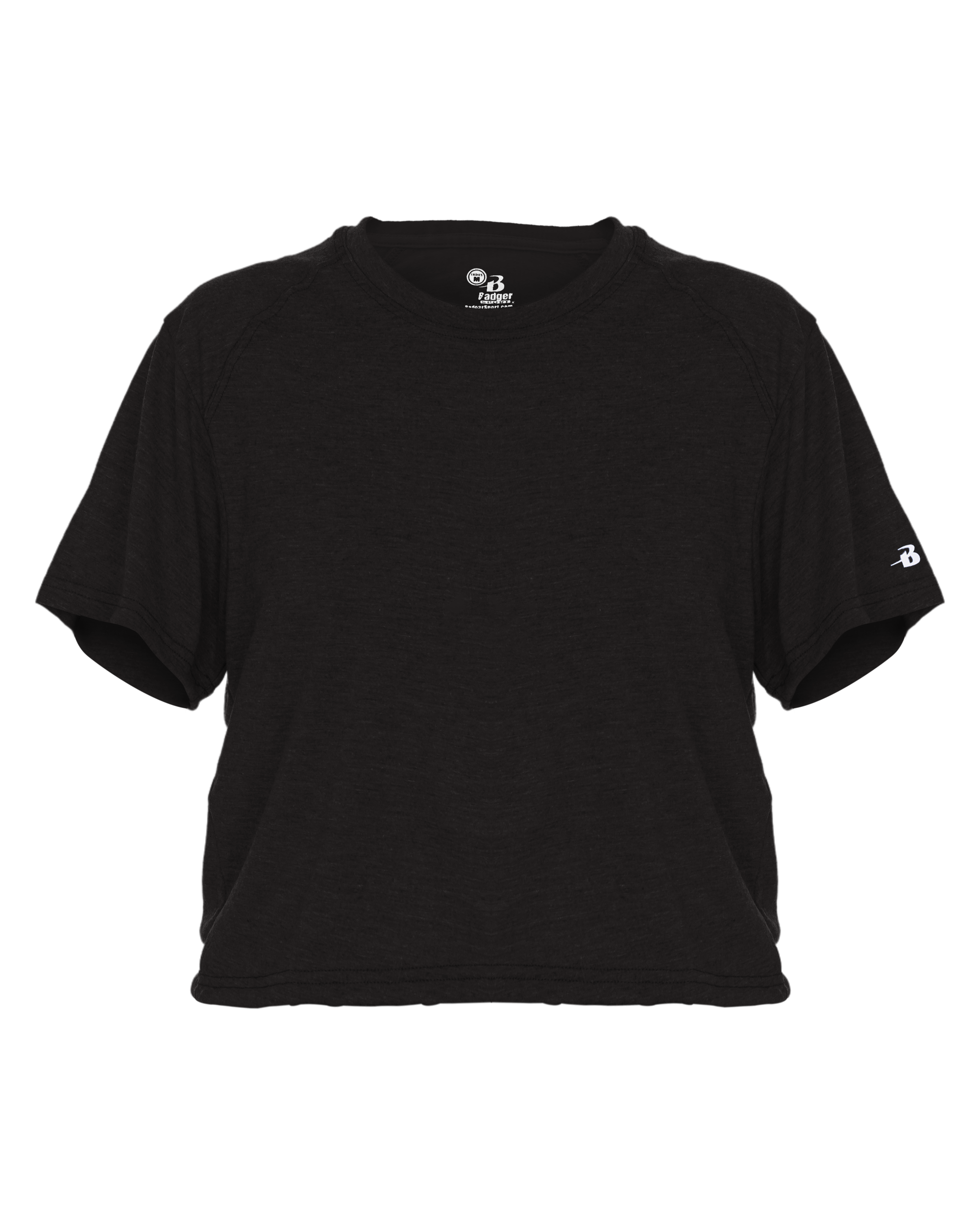 LADIES TRI-BLEND CROP TEE back