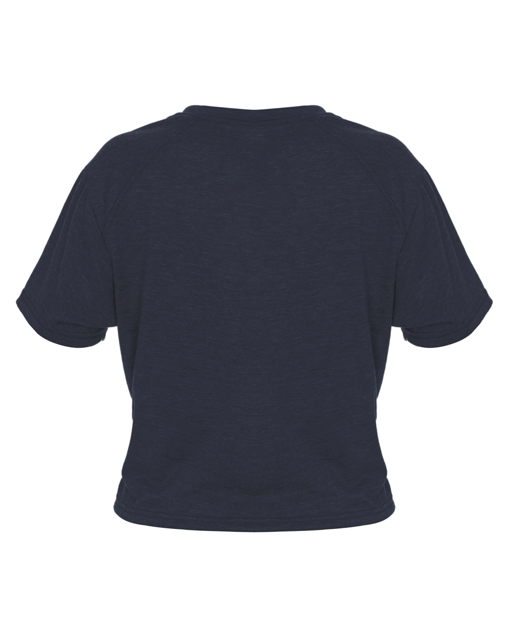 LADIES TRI-BLEND CROP TEE back