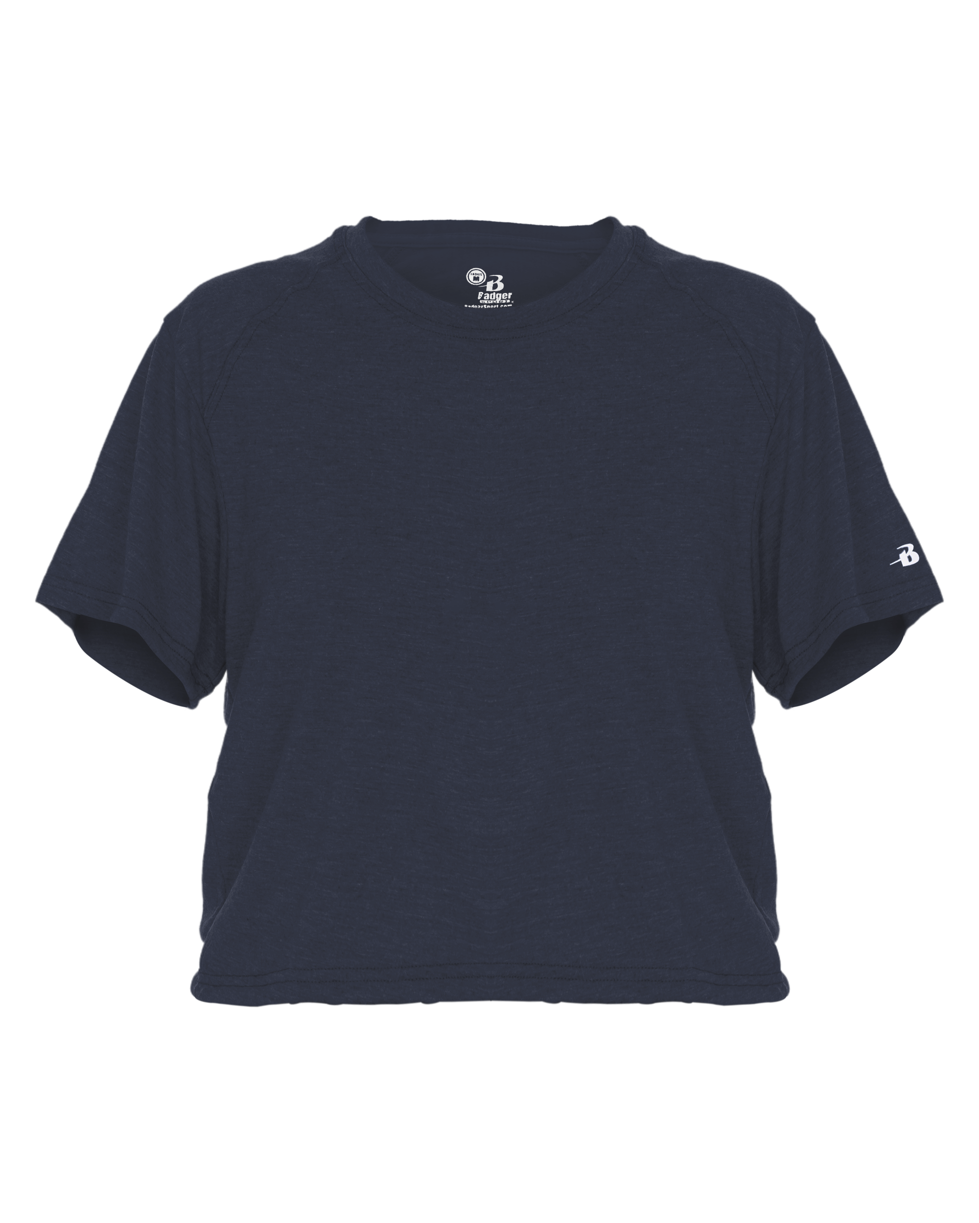 LADIES TRI-BLEND CROP TEE lquarter