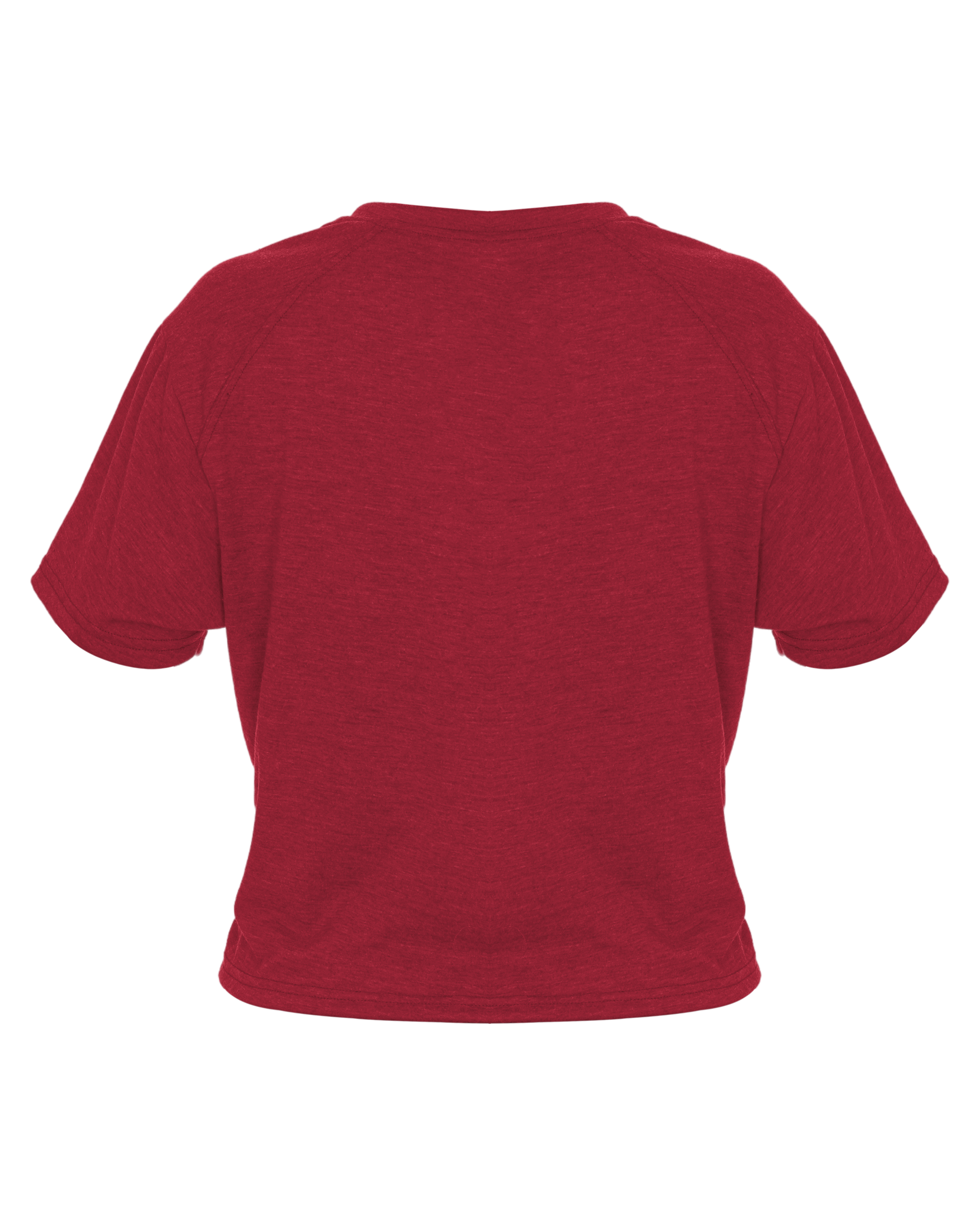 LADIES TRI-BLEND CROP TEE back