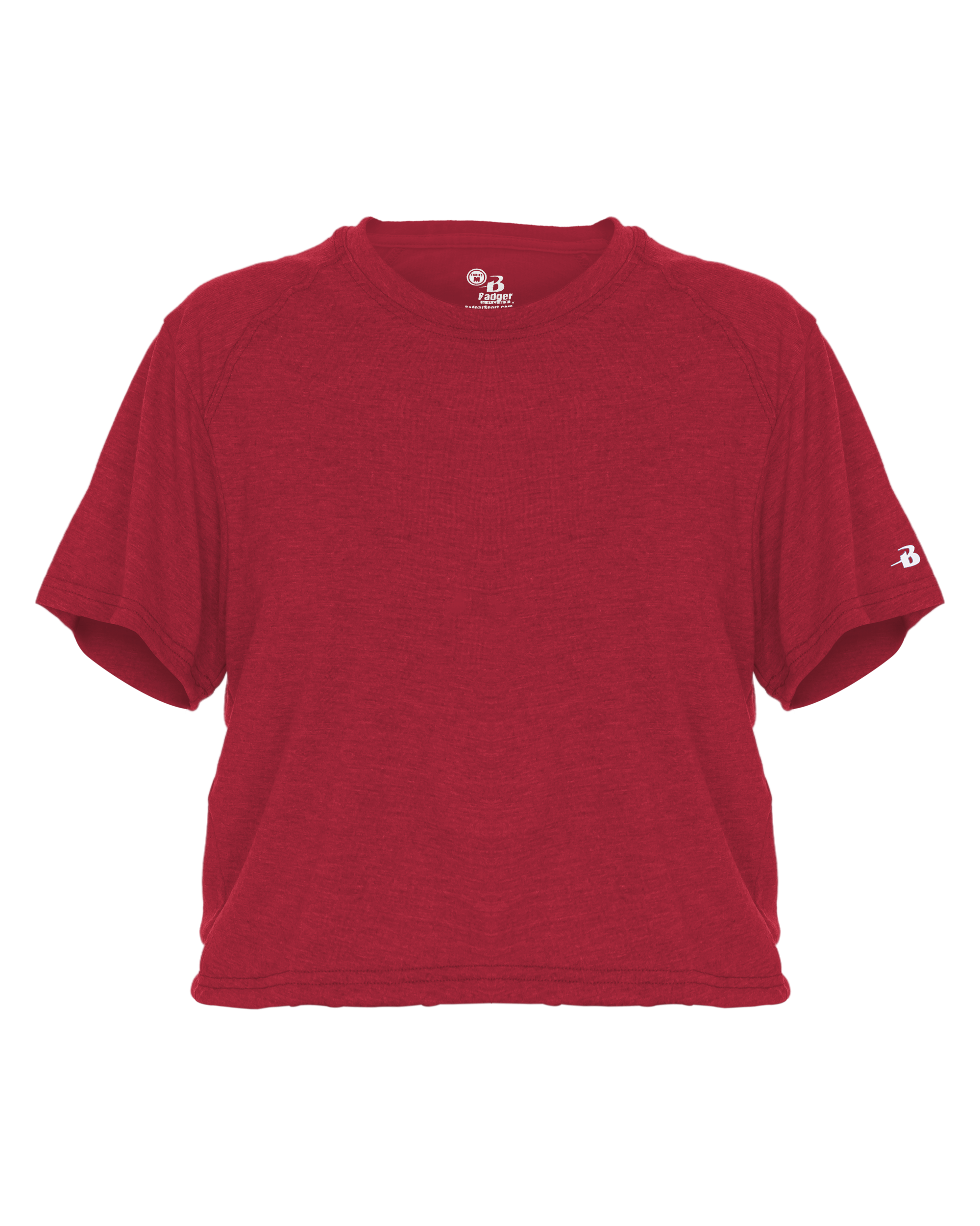 LADIES TRI-BLEND CROP TEE lquarter