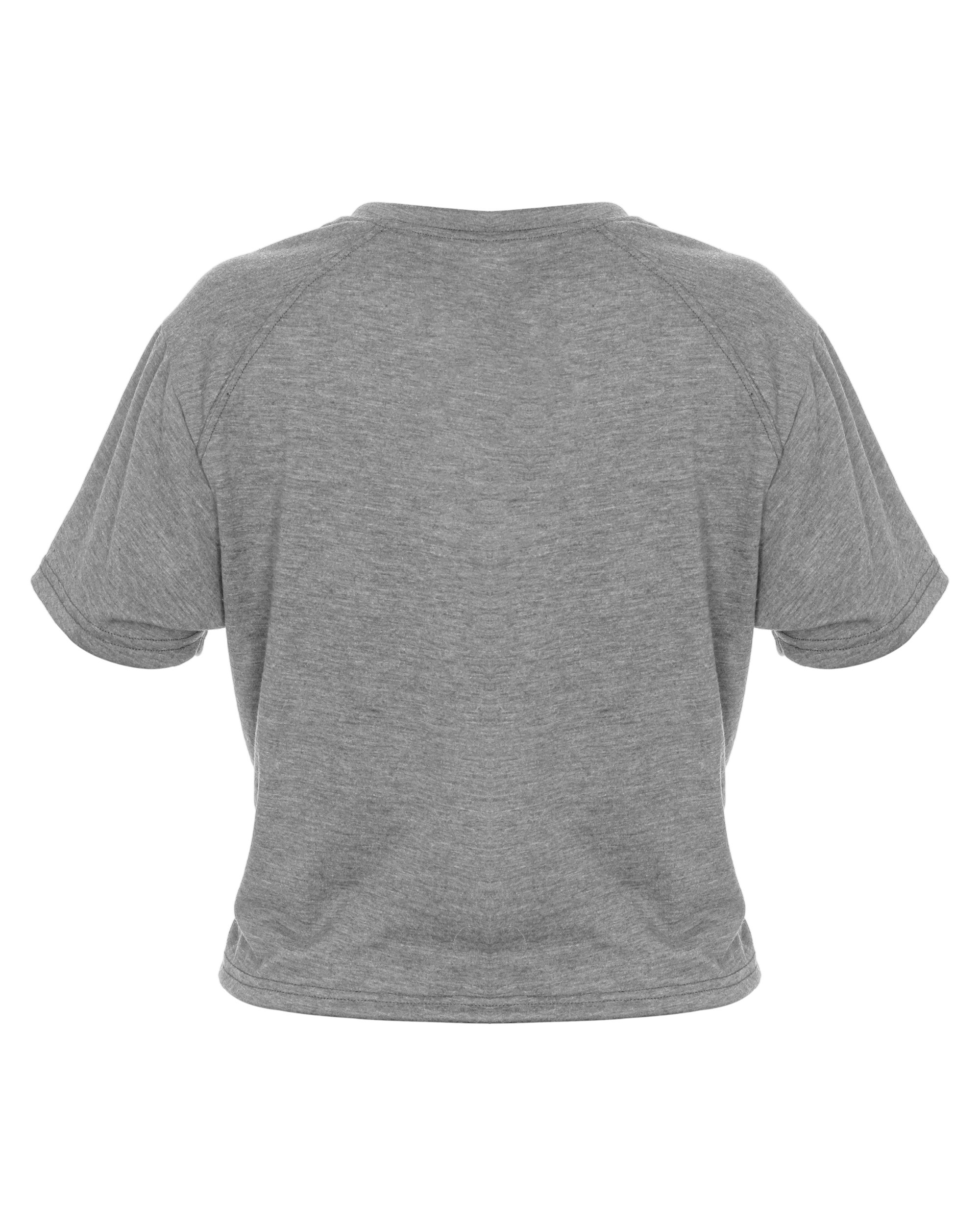LADIES TRI-BLEND CROP TEE back