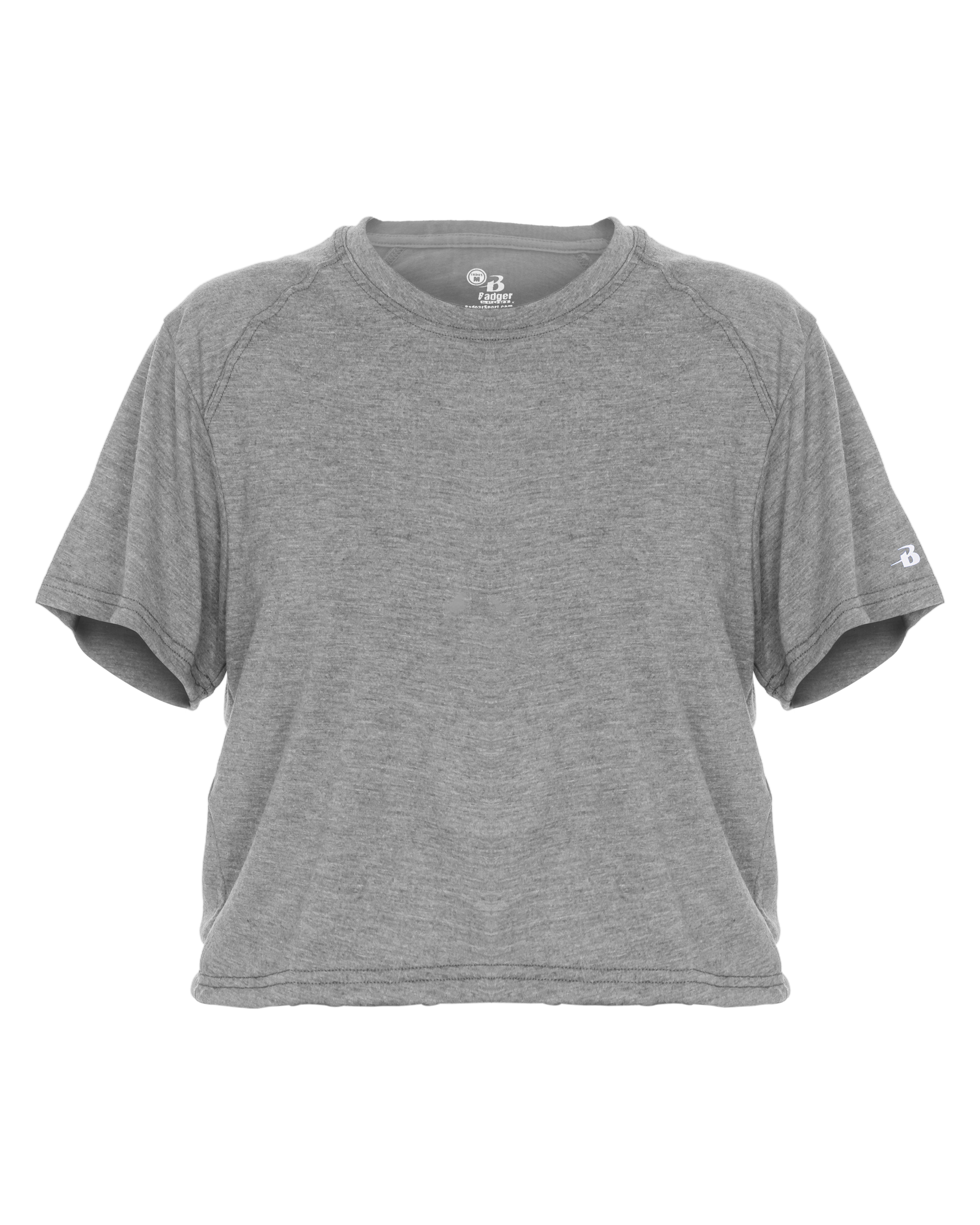 LADIES TRI-BLEND CROP TEE lquarter