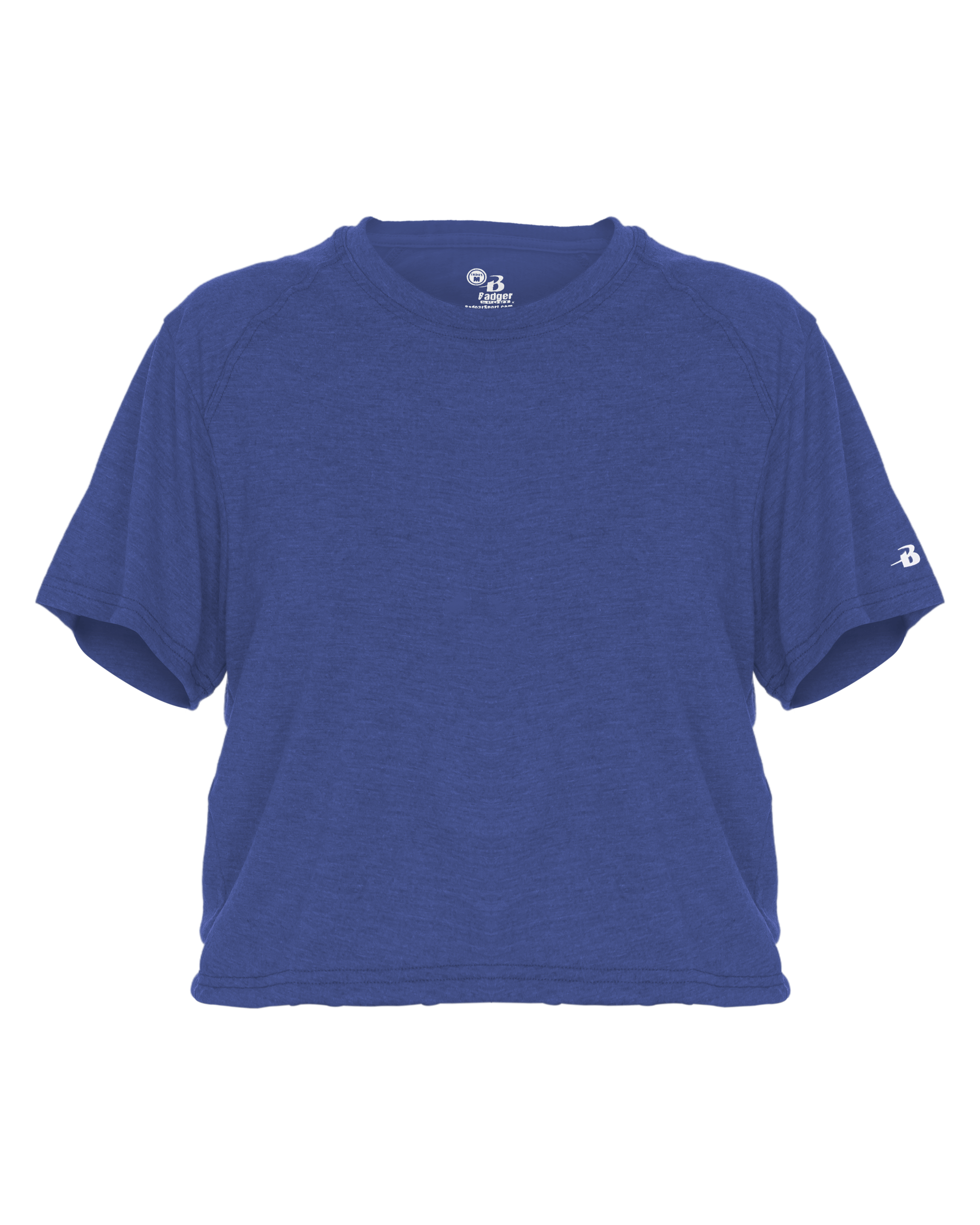 LADIES TRI-BLEND CROP TEE front