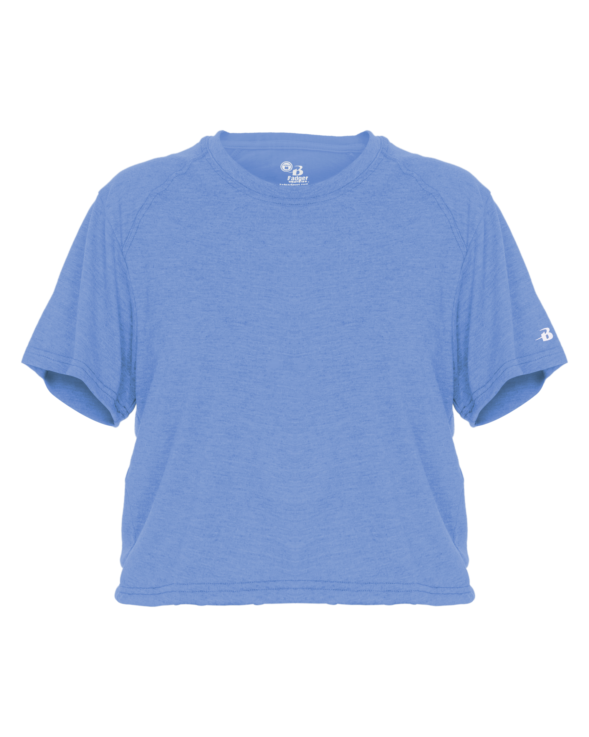 LADIES TRI-BLEND CROP TEE front