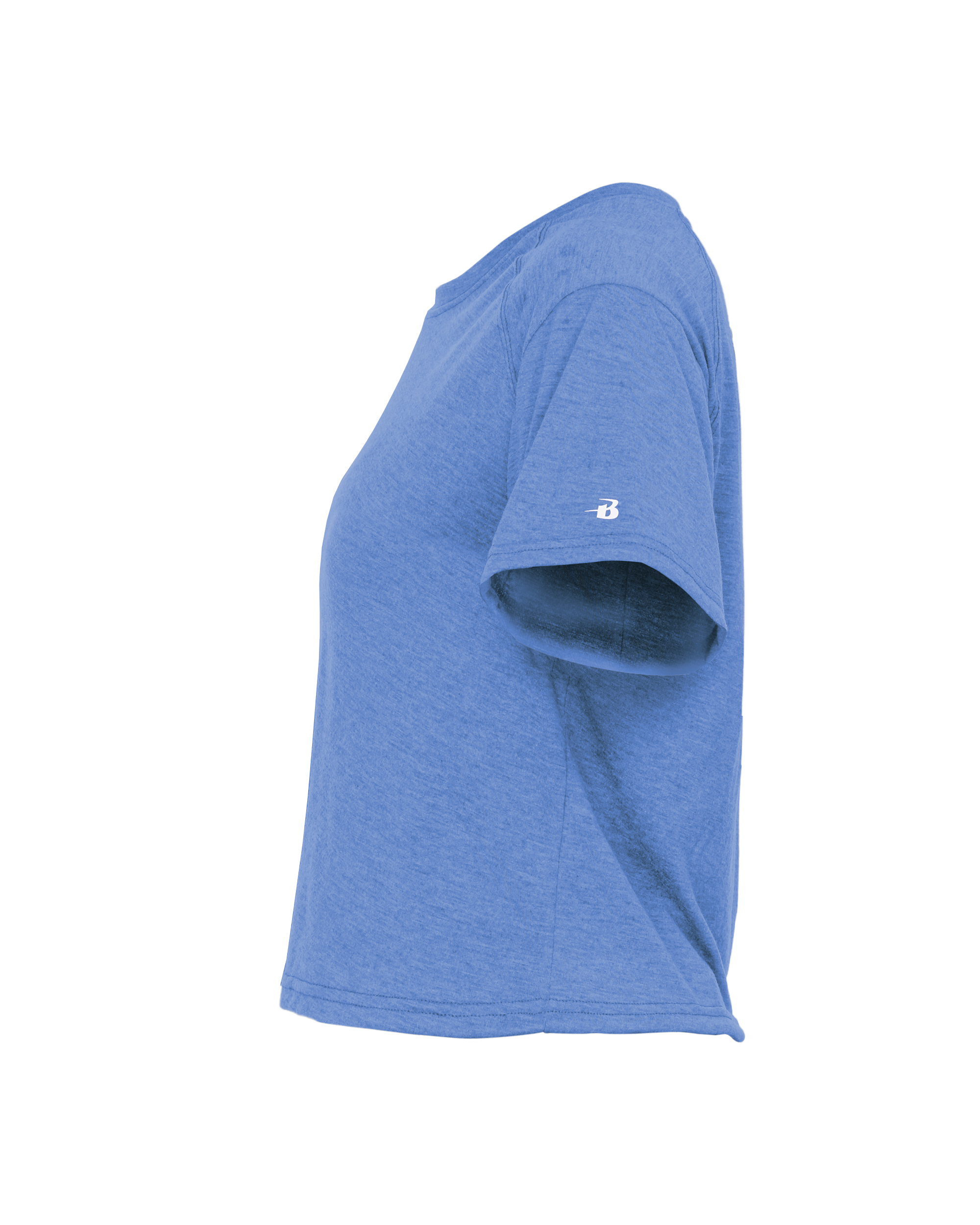 LADIES TRI-BLEND CROP TEE lside