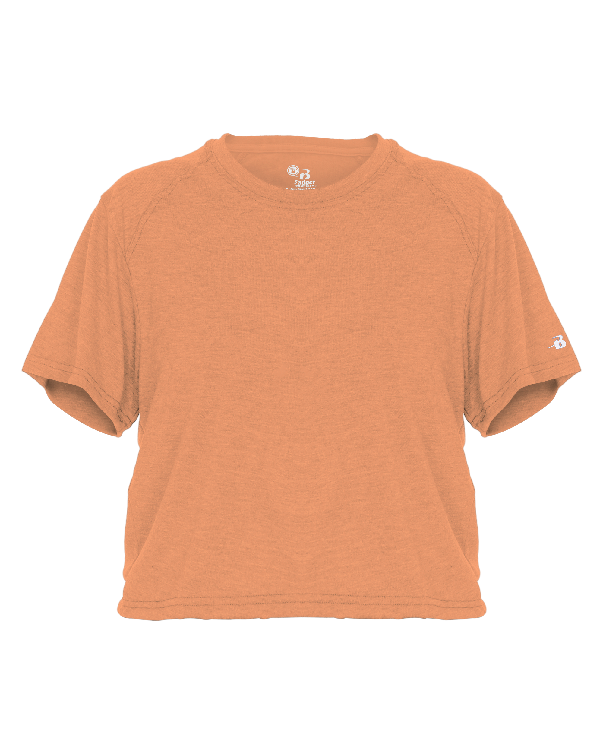 LADIES TRI-BLEND CROP TEE front