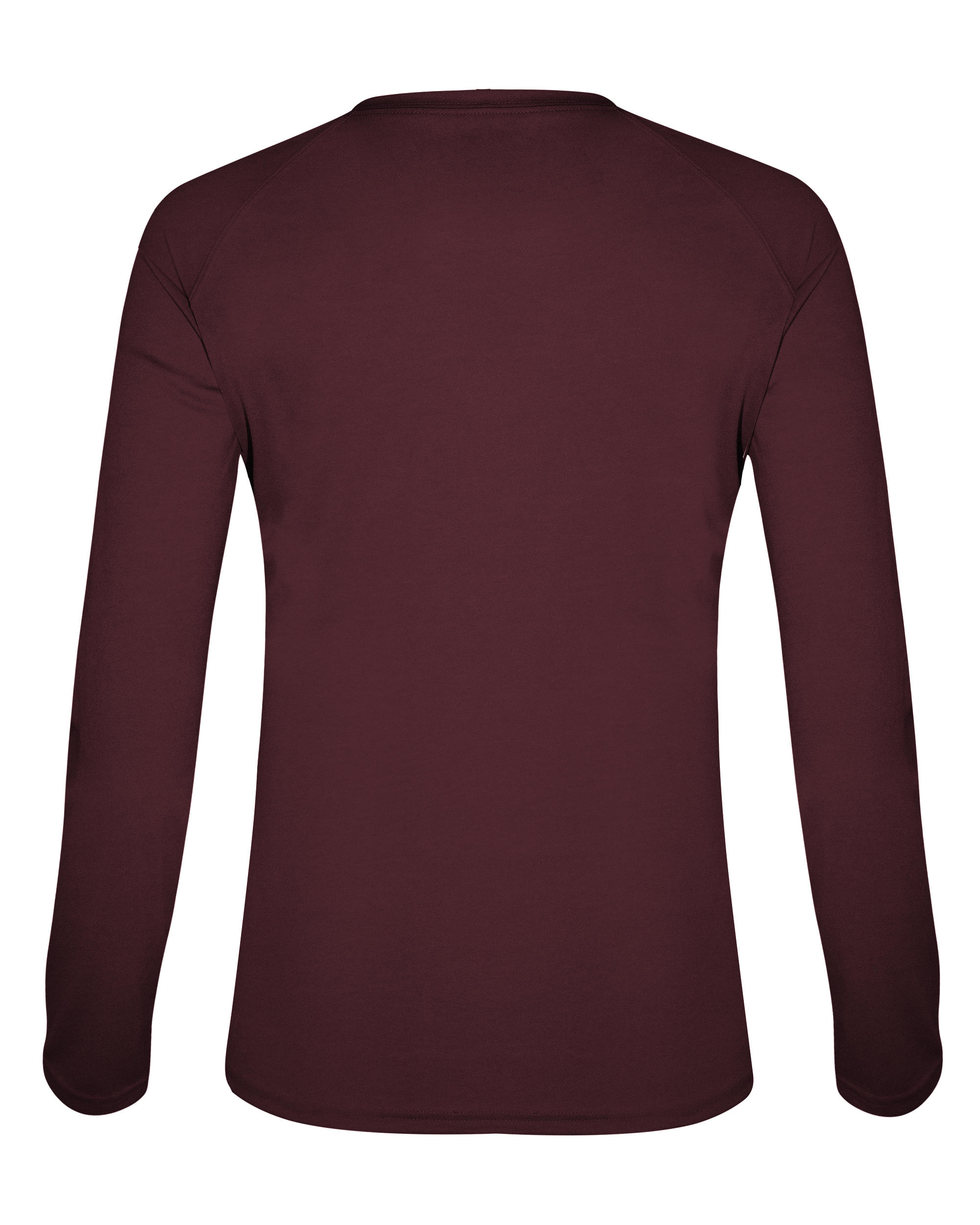 LADIES TRI-BLEND V-NECK LONG SLEEVE TEE back