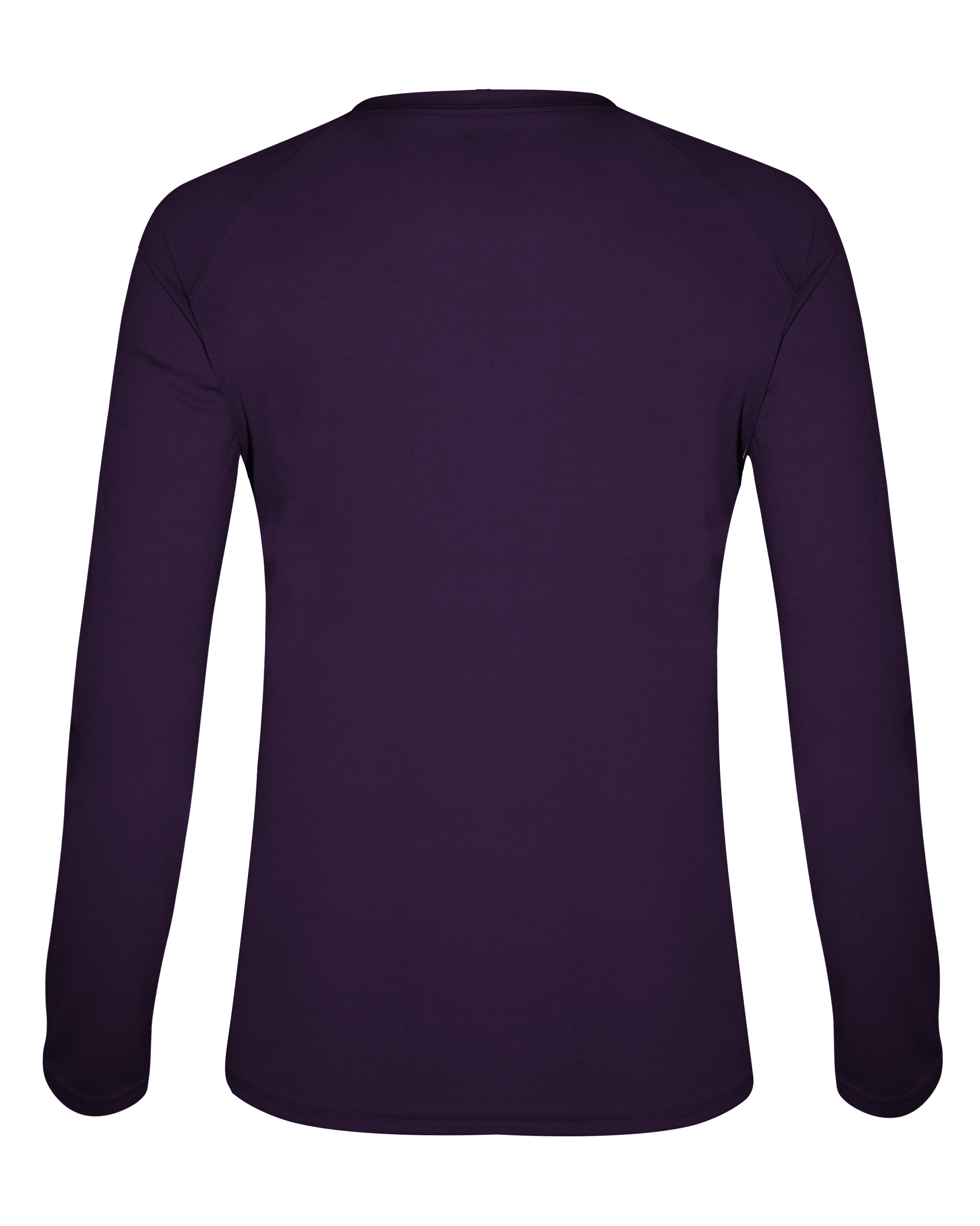 LADIES TRI-BLEND V-NECK LONG SLEEVE TEE back