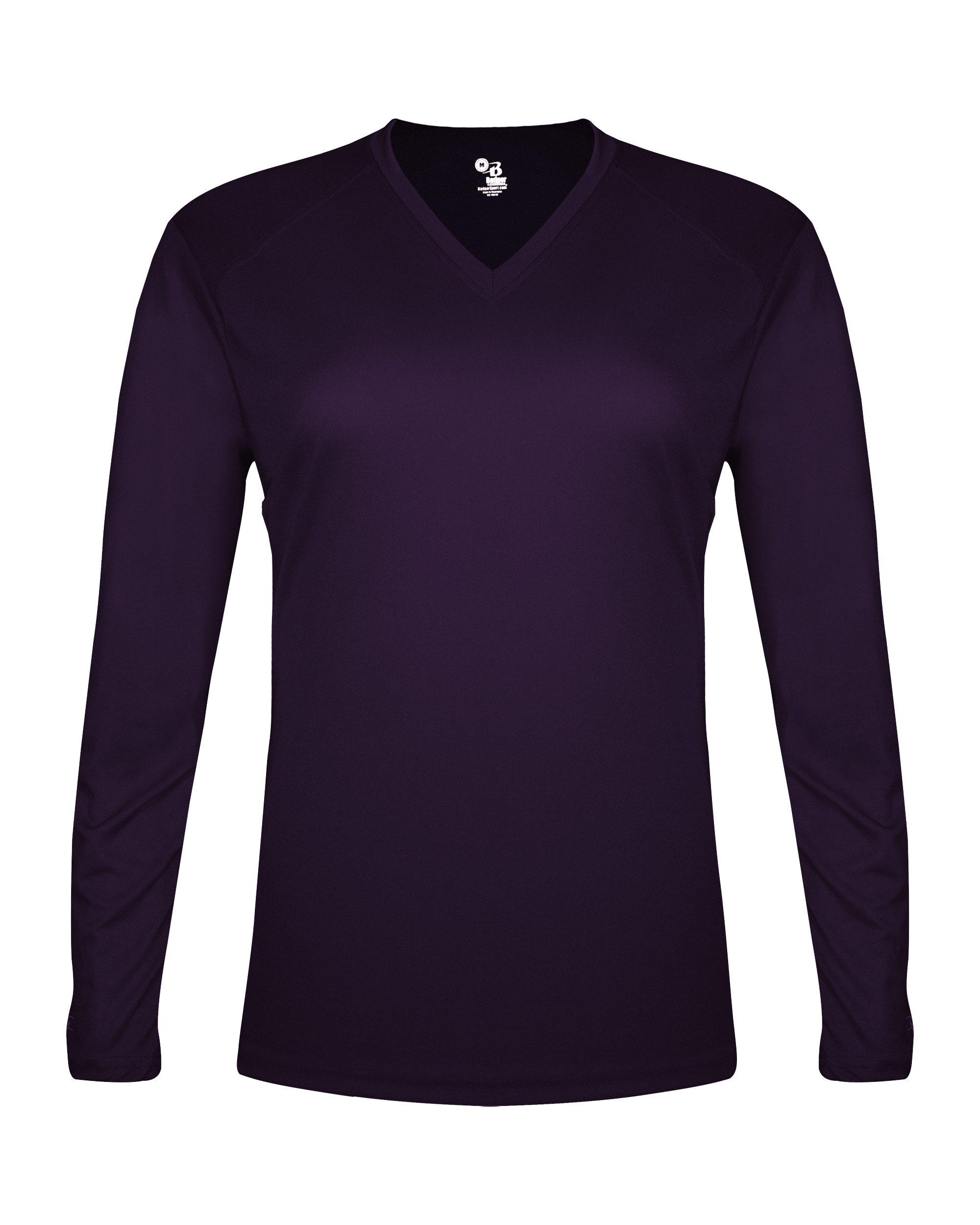 LADIES TRI-BLEND V-NECK LONG SLEEVE TEE front