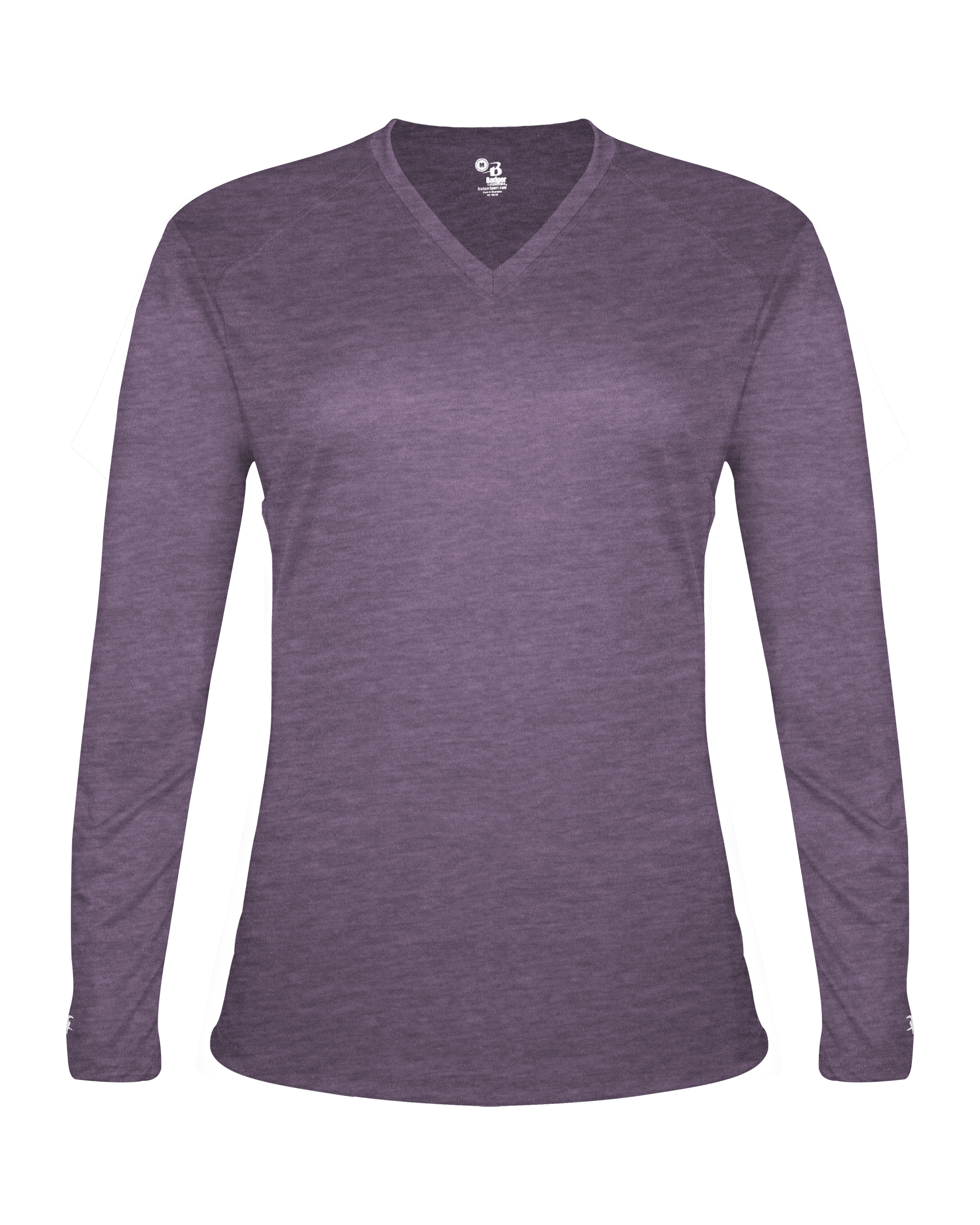 LADIES TRI-BLEND V-NECK LONG SLEEVE TEE front