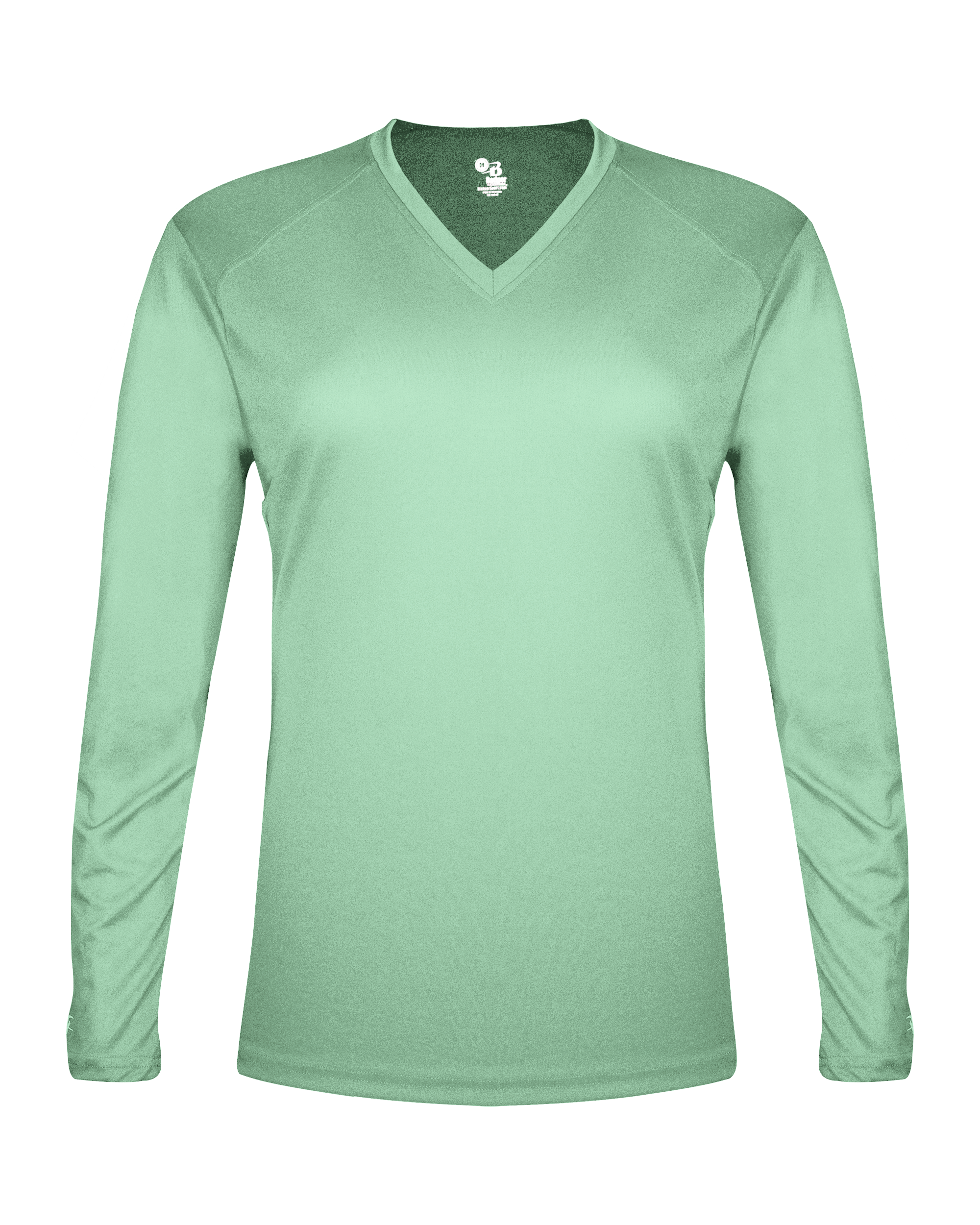 LADIES TRI-BLEND V-NECK LONG SLEEVE TEE front