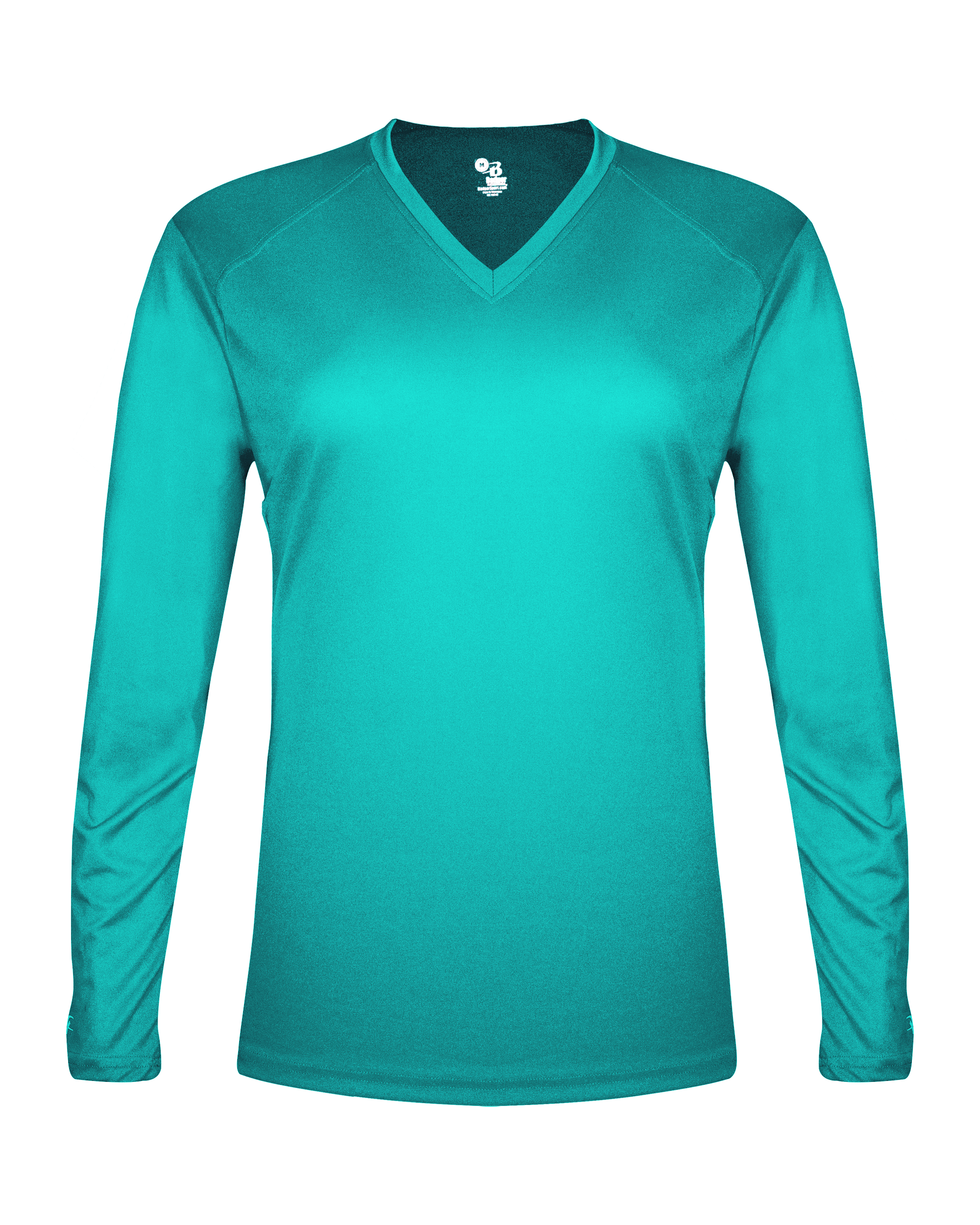 LADIES TRI-BLEND V-NECK LONG SLEEVE TEE front
