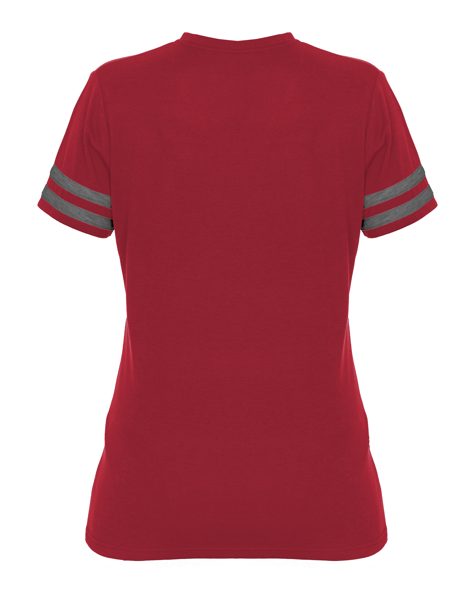 LADIES TRI-BLEND FAN TEE back