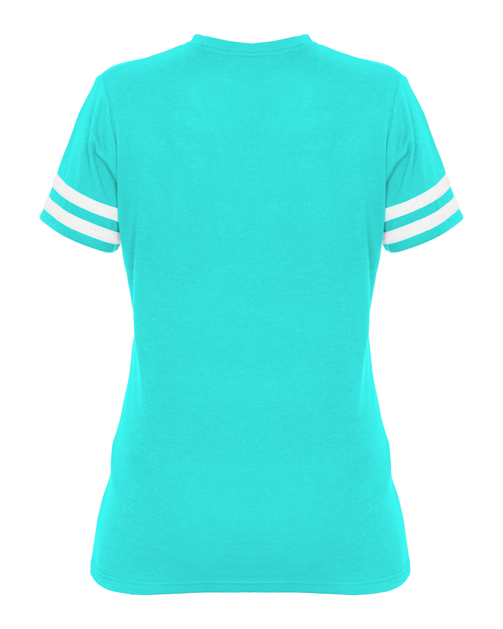 LADIES TRI-BLEND FAN TEE back
