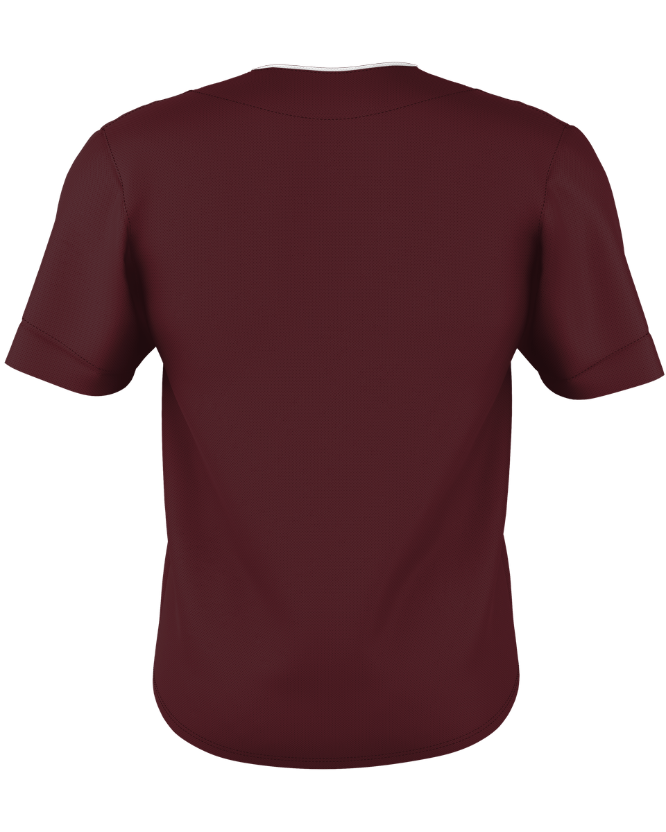TWO BUTTON MESH BASEBALL JERSEY back