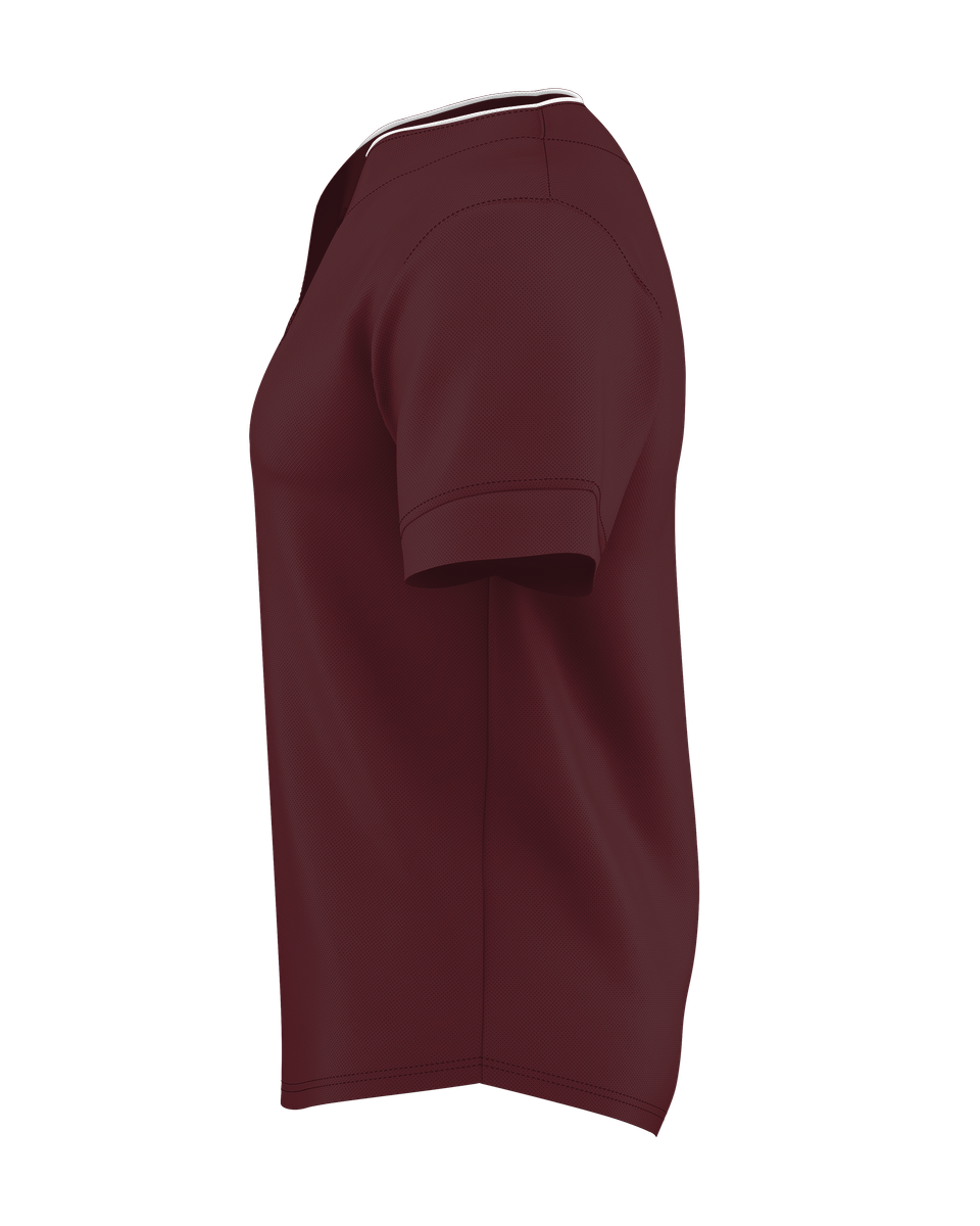 TWO BUTTON MESH BASEBALL JERSEY lside