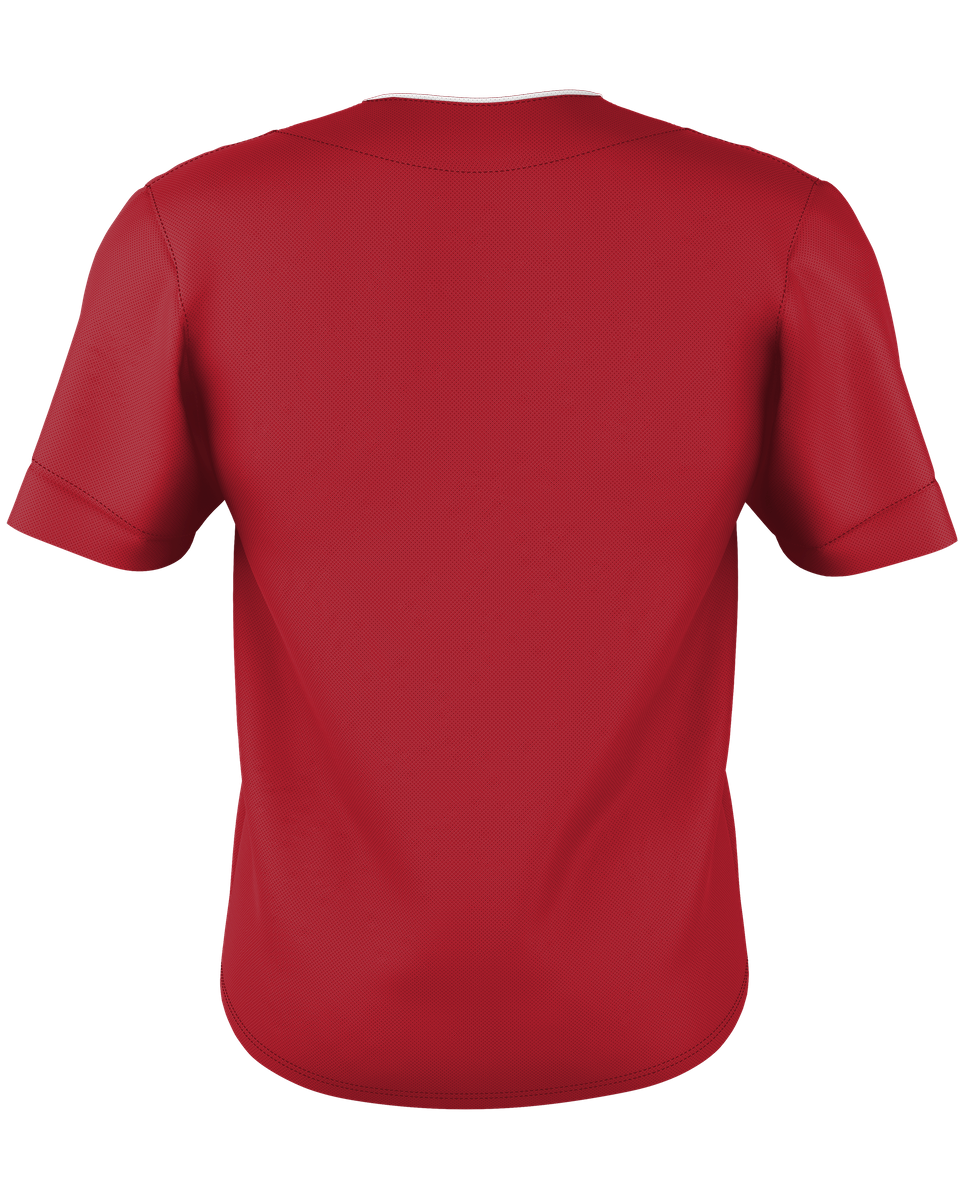 TWO BUTTON MESH BASEBALL JERSEY back