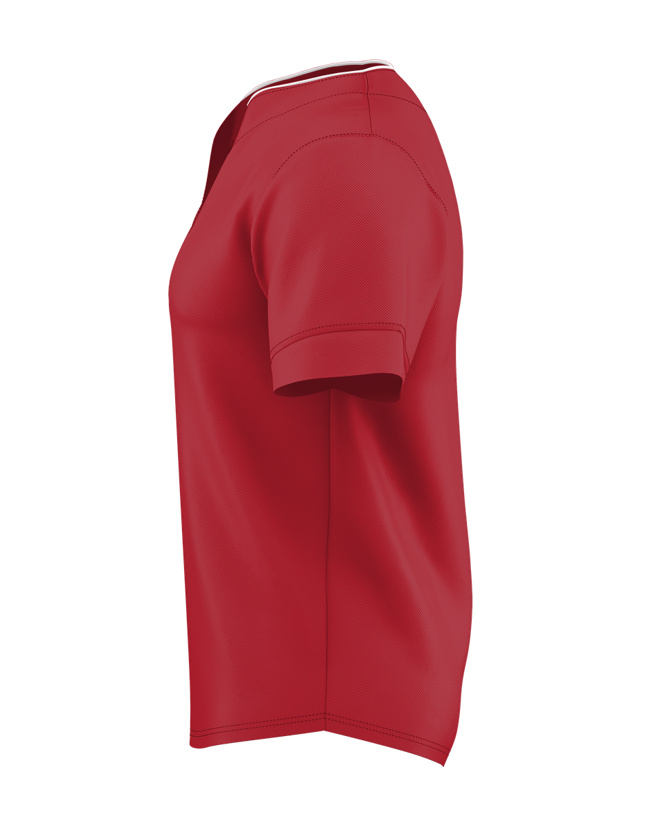 TWO BUTTON MESH BASEBALL JERSEY lside