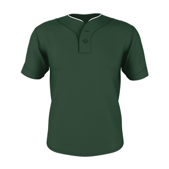 TWO BUTTON MESH BASEBALL JERSEY front