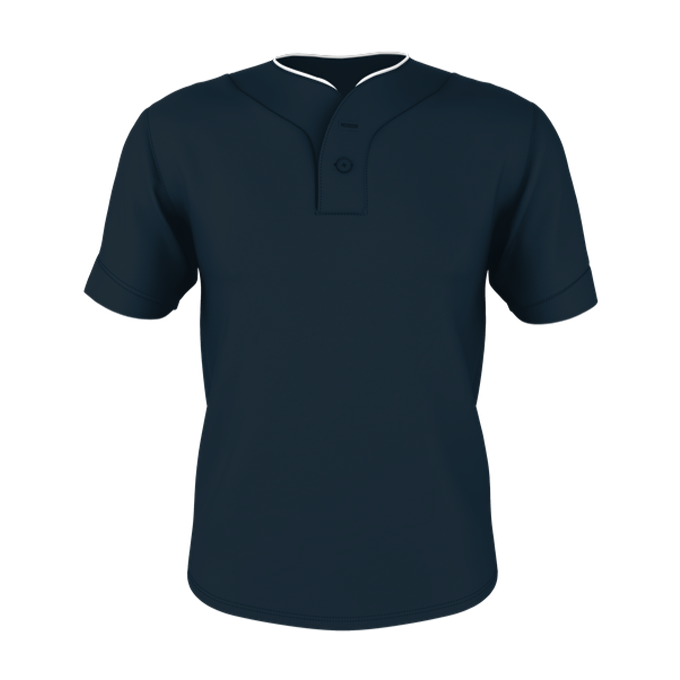 TWO BUTTON MESH BASEBALL JERSEY lquarter