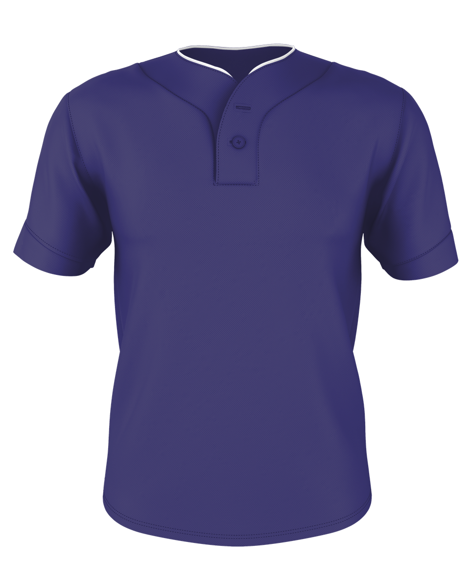 TWO BUTTON MESH BASEBALL JERSEY lquarter