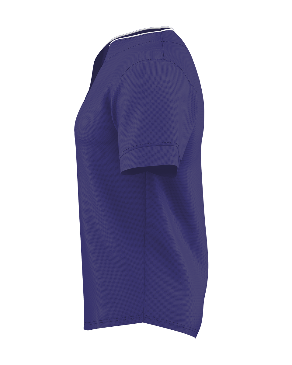 TWO BUTTON MESH BASEBALL JERSEY lside