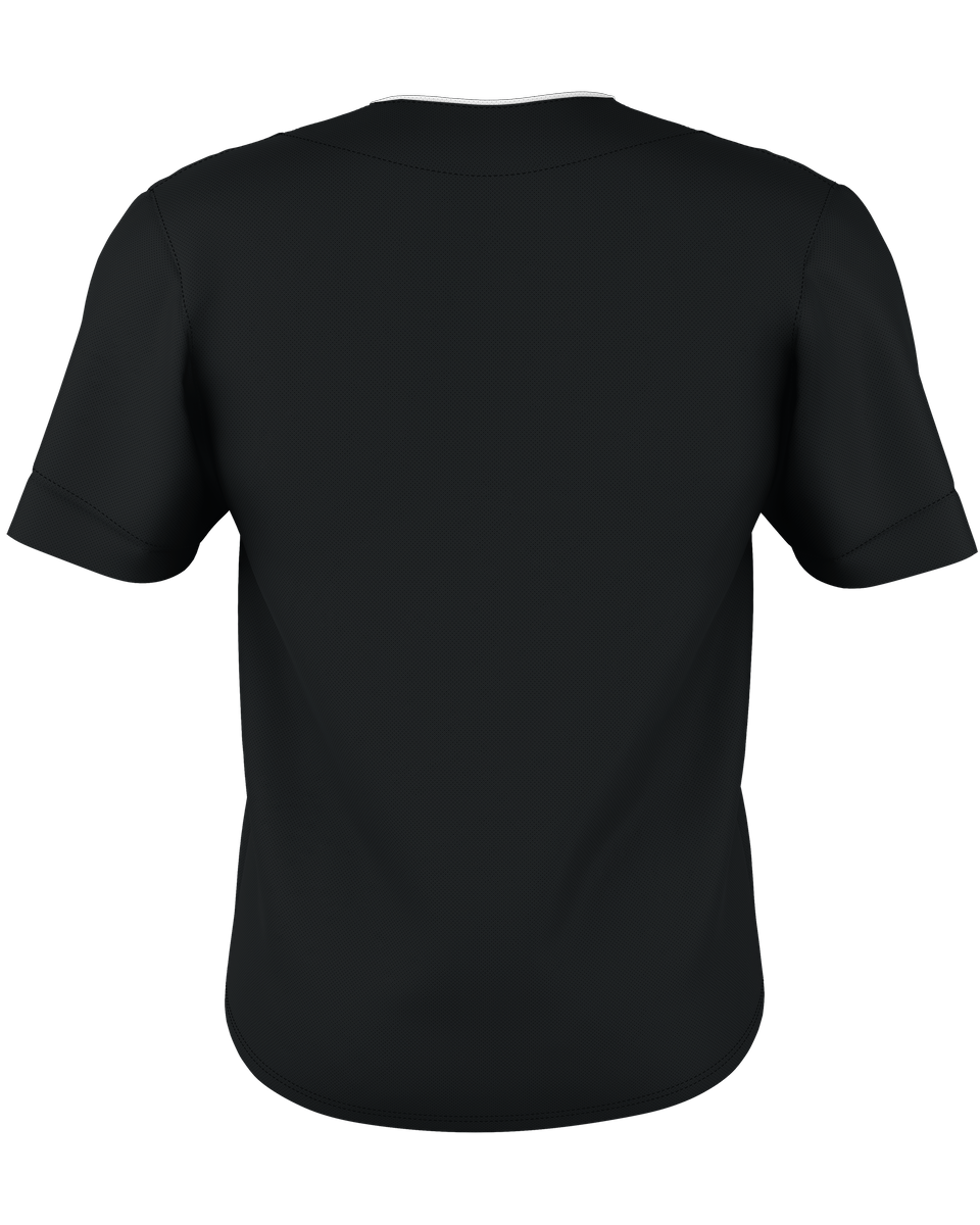 TWO BUTTON MESH BASEBALL JERSEY back