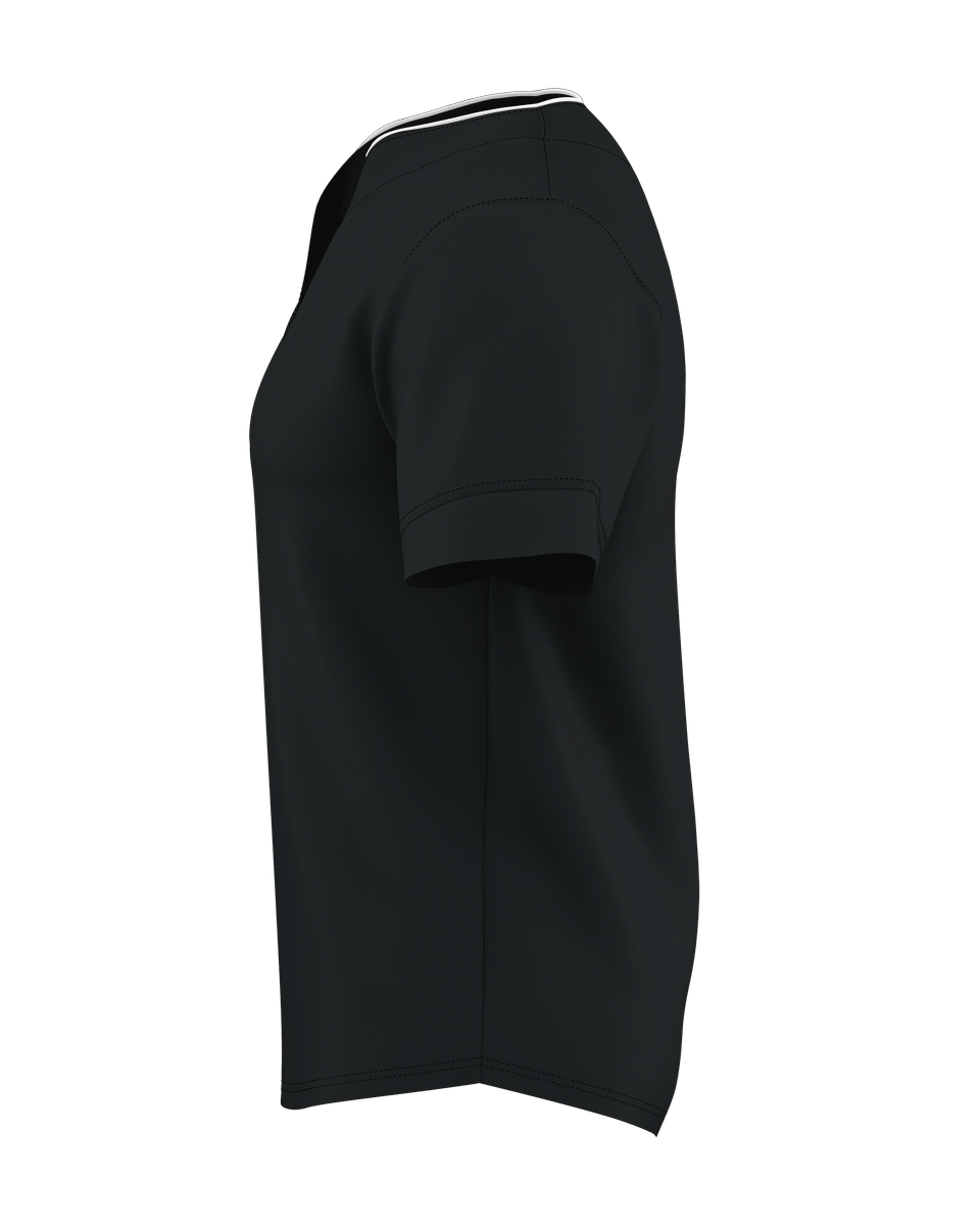 TWO BUTTON MESH BASEBALL JERSEY lside