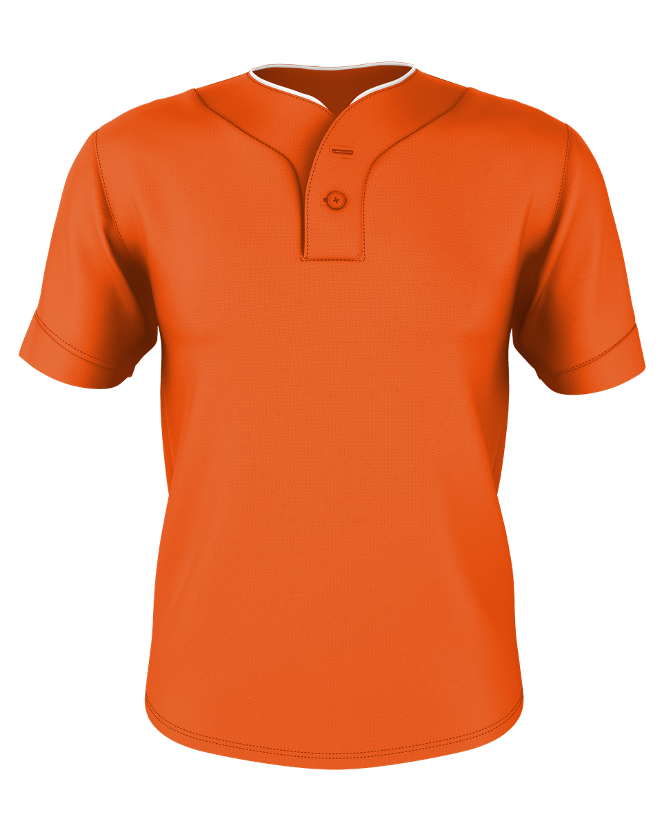 TWO BUTTON MESH BASEBALL JERSEY front