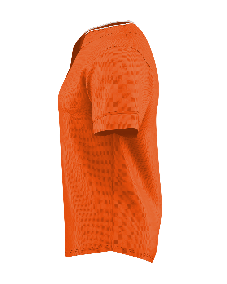 TWO BUTTON MESH BASEBALL JERSEY lside