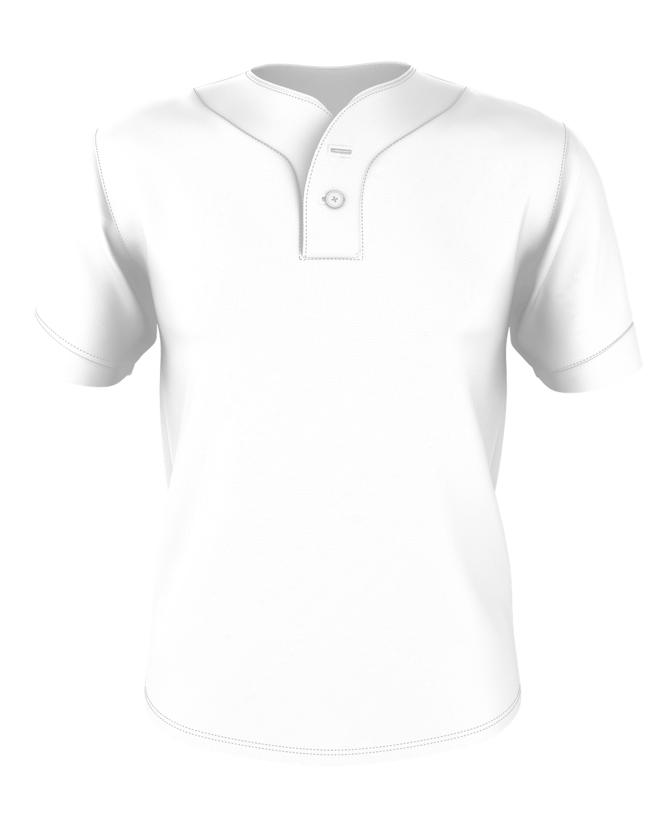 TWO BUTTON MESH BASEBALL JERSEY front