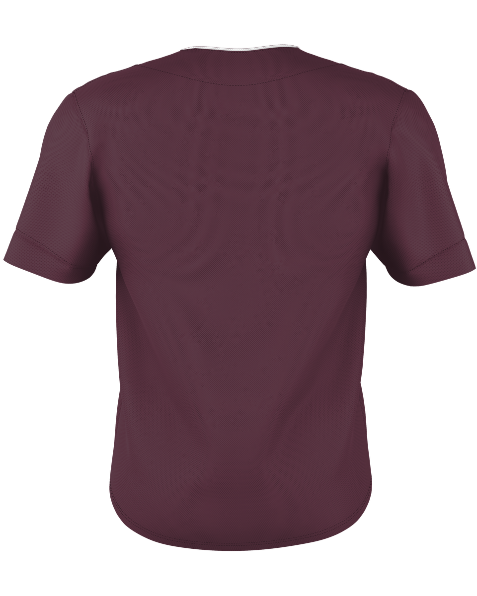 TWO BUTTON MESH BASEBALL JERSEY back