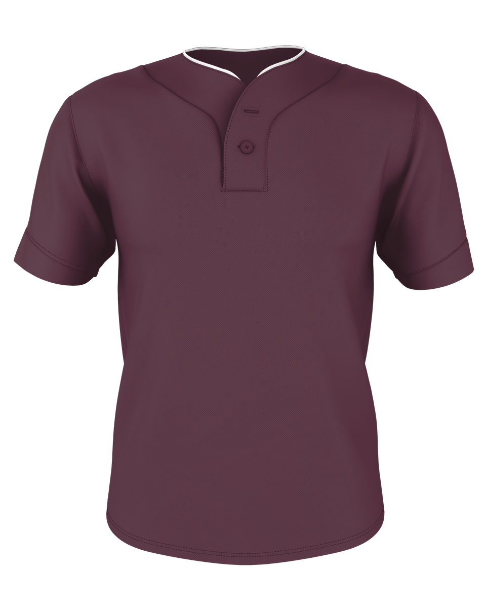 TWO BUTTON MESH BASEBALL JERSEY lquarter
