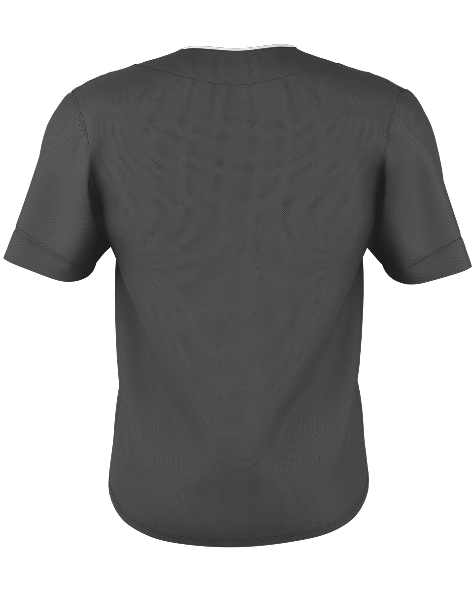 TWO BUTTON MESH BASEBALL JERSEY back
