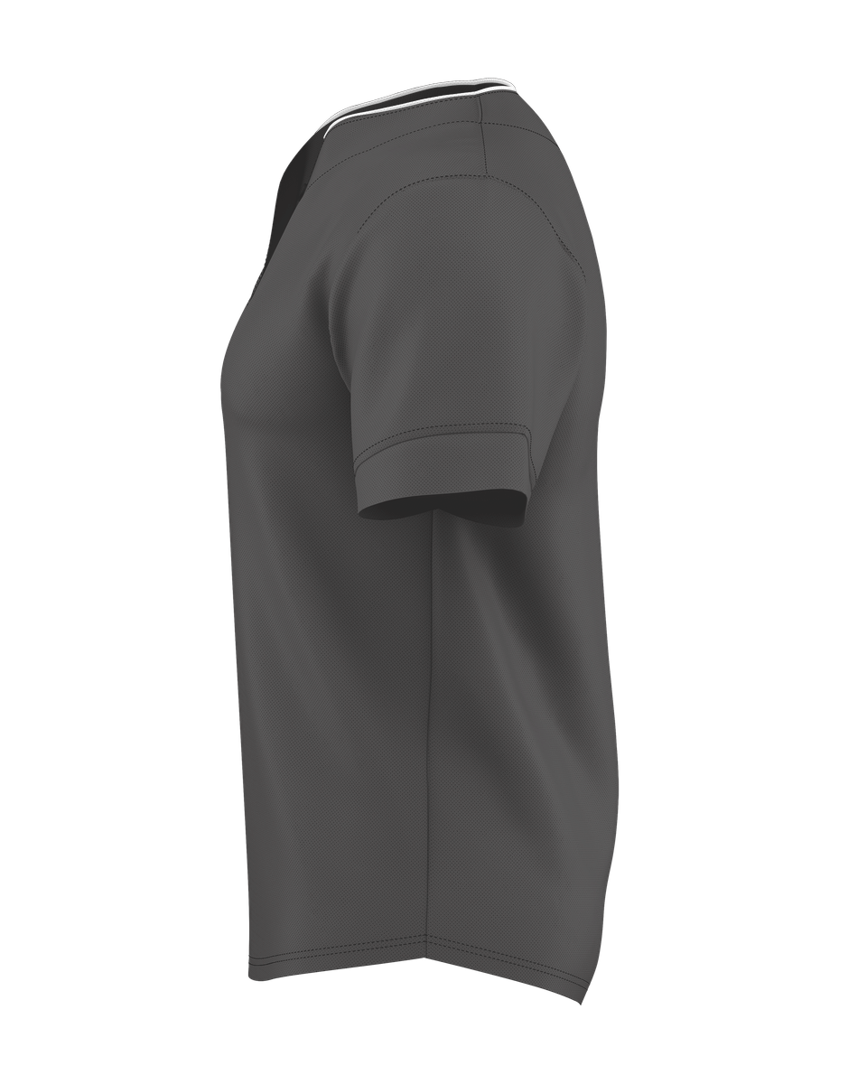 TWO BUTTON MESH BASEBALL JERSEY lside