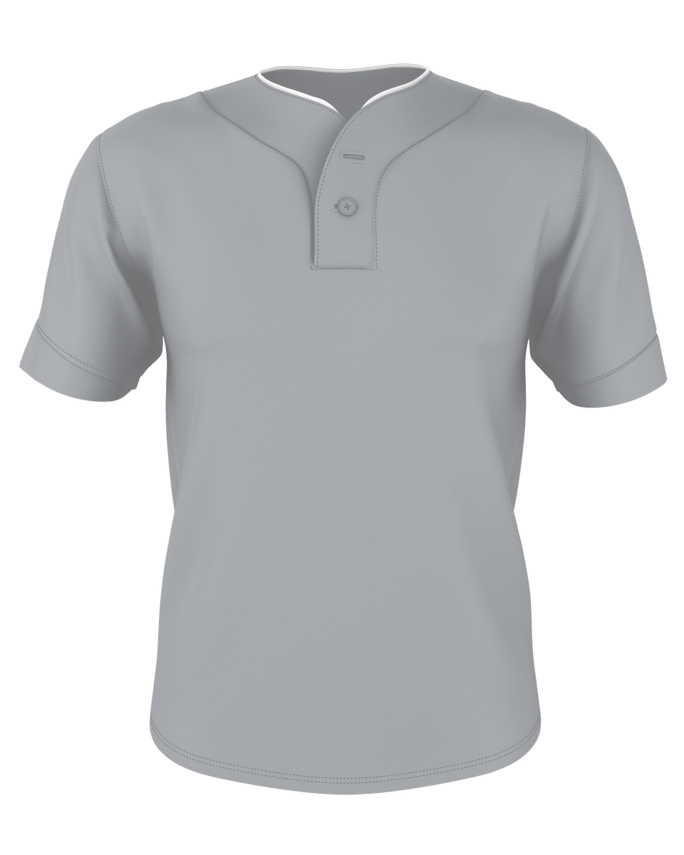 TWO BUTTON MESH BASEBALL JERSEY lquarter