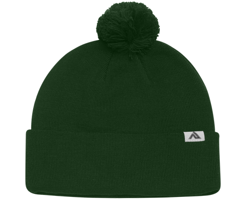 Knit Fold Over Pom-Pom Beanie Back