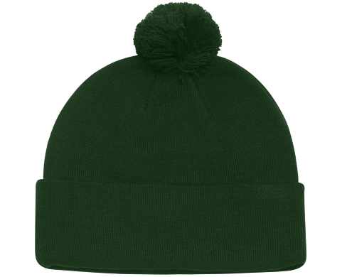 Knit Fold Over Pom-Pom Beanie Front