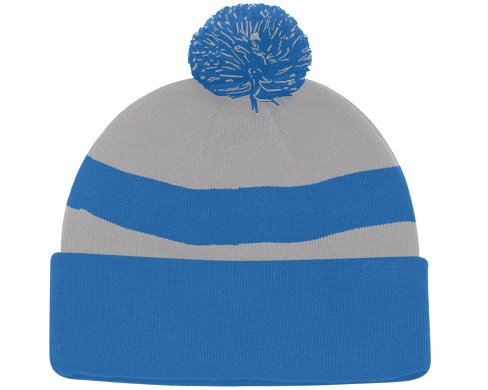 Knit Fold Over Pom-Pom Beanie Front