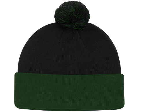Knit Fold Over Pom-Pom Beanie Front