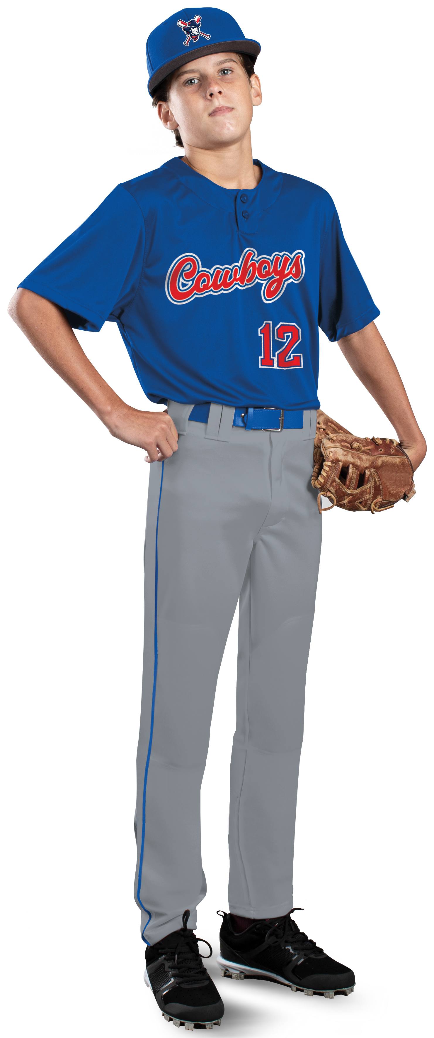 Youth Performance Two-Button Solid Jersey Silo