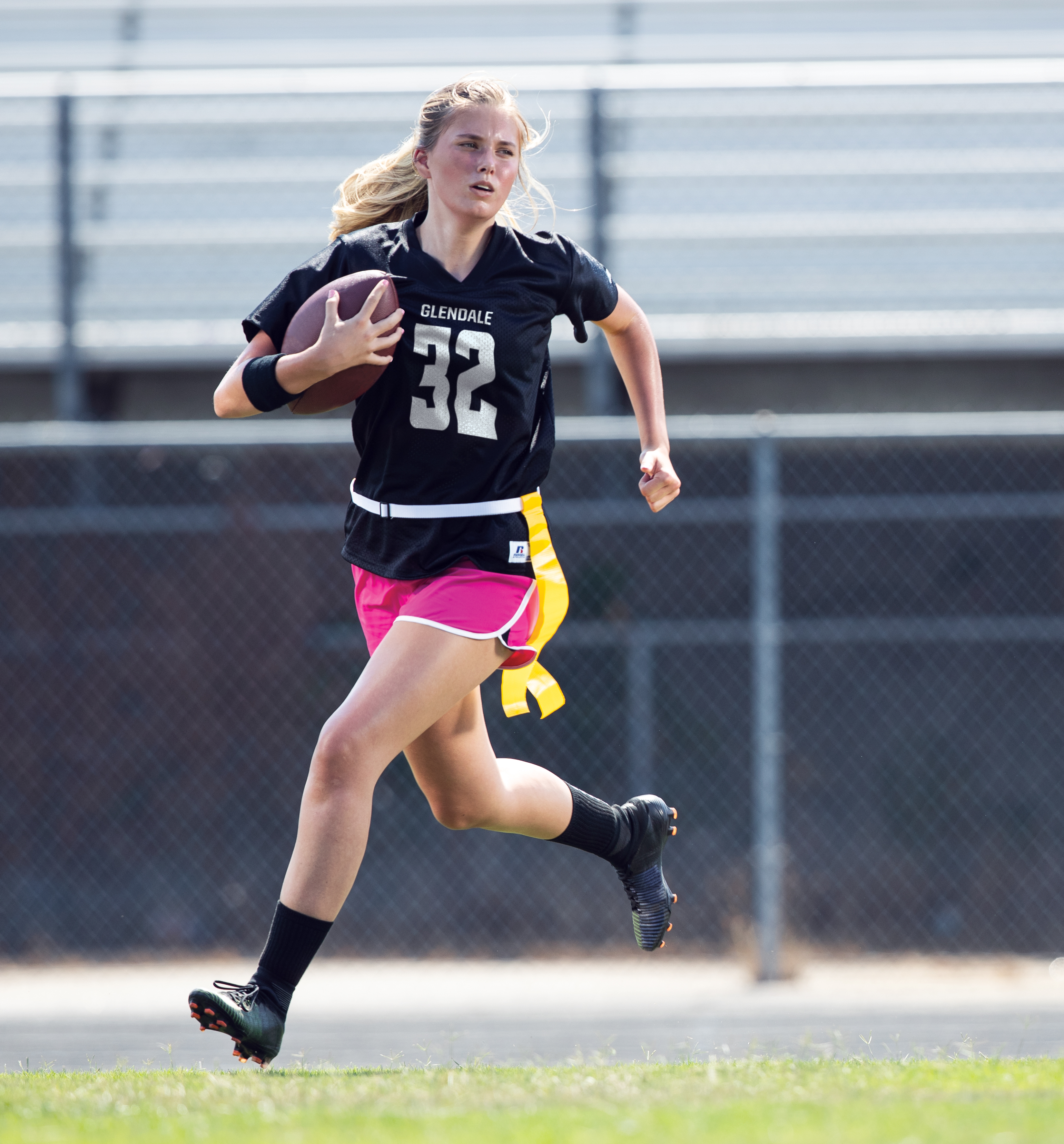 Ladies Solid Flag Football Jersey Lifestyle